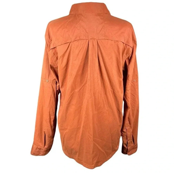 REI Co-op Men’s Orange Sahara Solid Long Sleeve Shirt - Picture 2 of 7